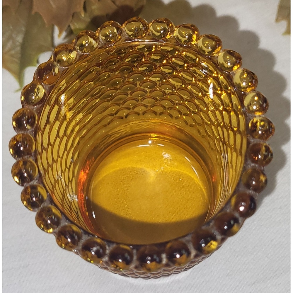 Autumn Floral Candle Ring Fall Decor Orange Brown Amber Holder Vtg Grannycore - Picture 11 of 12